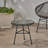 Orlando Outdoor Glass Top Faux Rattan Side Table,Tempered Glass Top End Table For Balcony Porch Deck-1969670929