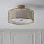 Erika Glass and Steel Semi Flush Mount-74182452