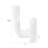 White Abstract Curved Tube Vase Tall-517065137