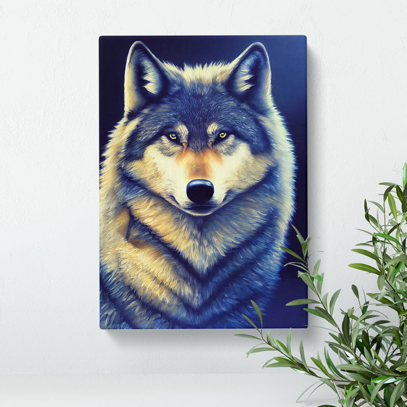 XC1022-5068X Watchful Wolf No.4 - Wrapped Canvas Print, 50cm H x 35cm W x 3cm D