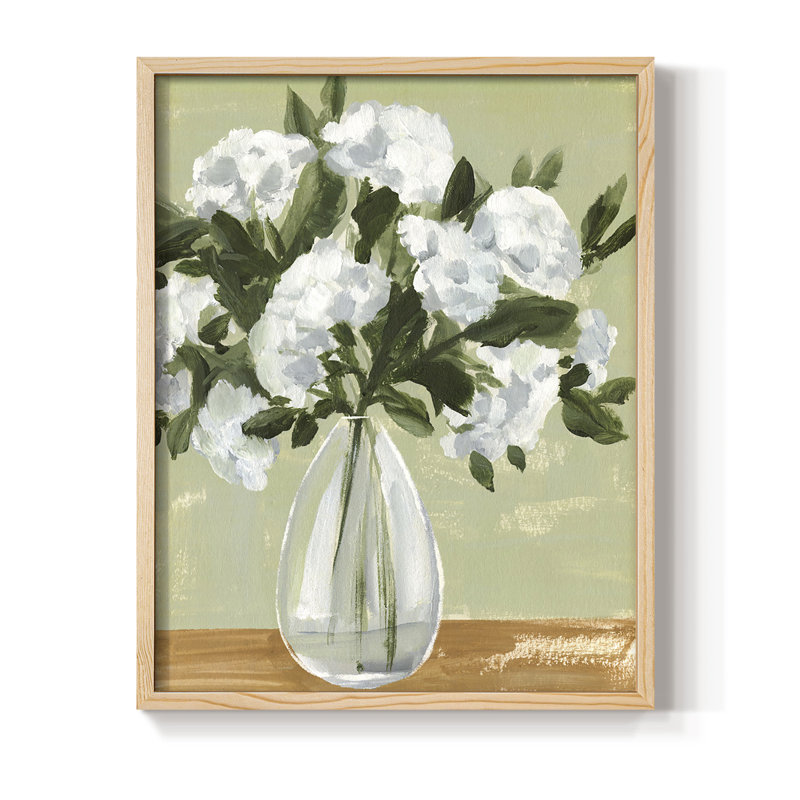 Vased Viburnum II, reproduction encadrée - bois massif, Naturel, H 11 po x l 9 po