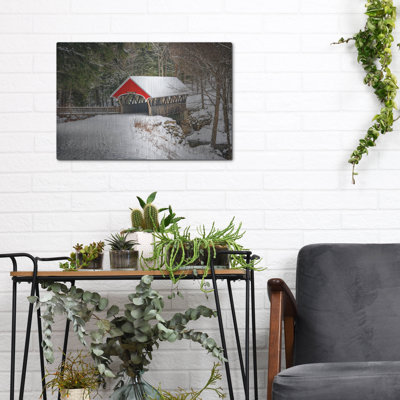 'Flume Covered Bridge' by Rick Berk Metal Wall