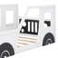 Lit plateforme simple en forme de voiture avec roulettes, structure de lit de voiture en bois pour garçons-1363888607