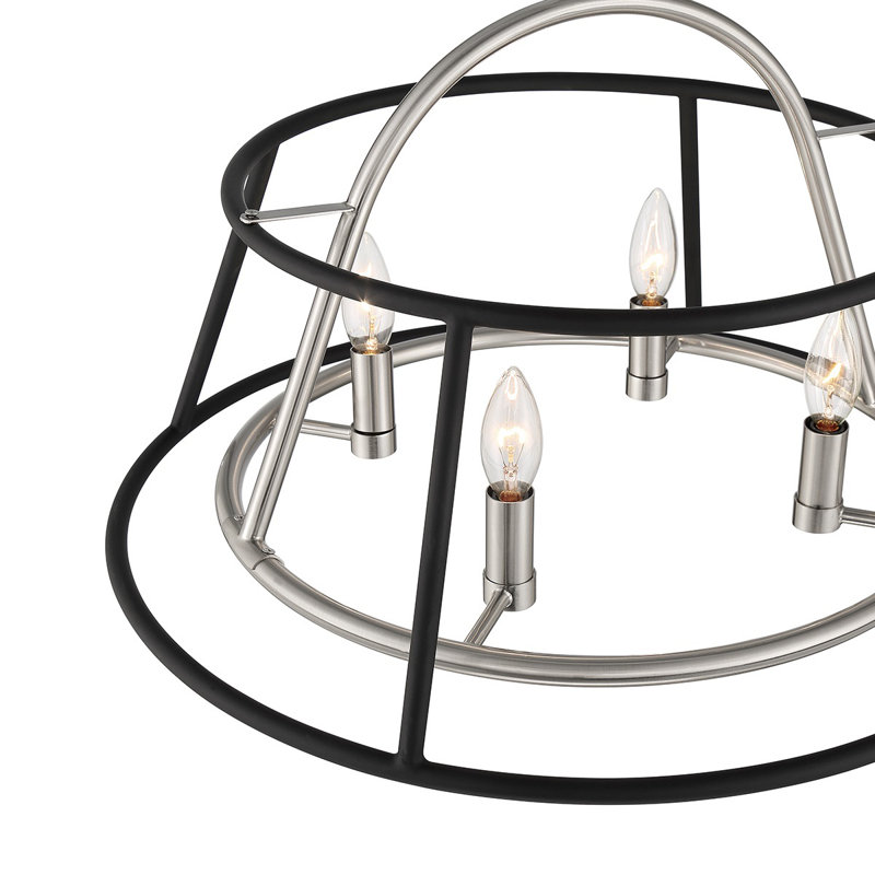 4lt Chandeiler, Black+Nickel