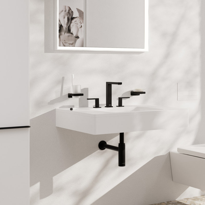 hansgrohe Tecturis E Widespread Faucet 150, 1.2 GPM, Matte Black