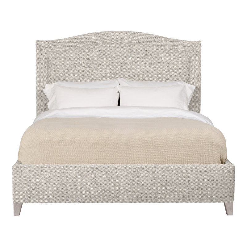 Caroline/Casey Upholstered Standard Bed, Dove Gray, Impala Linen, Queen