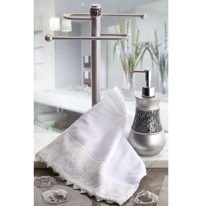 100% Cotton Ultra Light Fingertip Towel, White