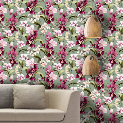 Rouleau de papier peint à peler et coller romantique
