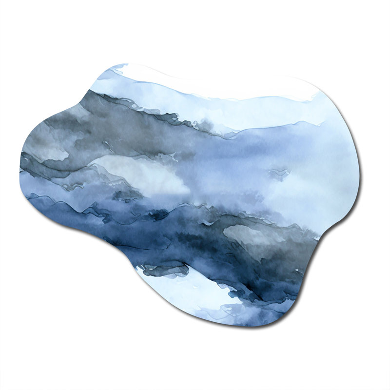 Art mural en métal asymétrique Sapphire, H 27 po x l 35 po