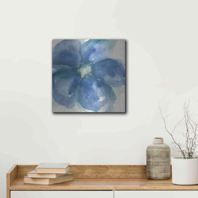 Luxe Metal Art 'Indigo Mint IV' By Chris Paschke " Indigo Mint IV " by Chris Paschke