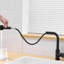 Robinet de salle de bain en acier inoxydable noir avec bec rétractable - Style classique pour une utilisation quotidienne