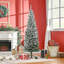 Arbre de Noël artificiel 6 pi avec 329 pointes enneigées, base en métal, arbre de Noël réaliste-1140437034-1140437032