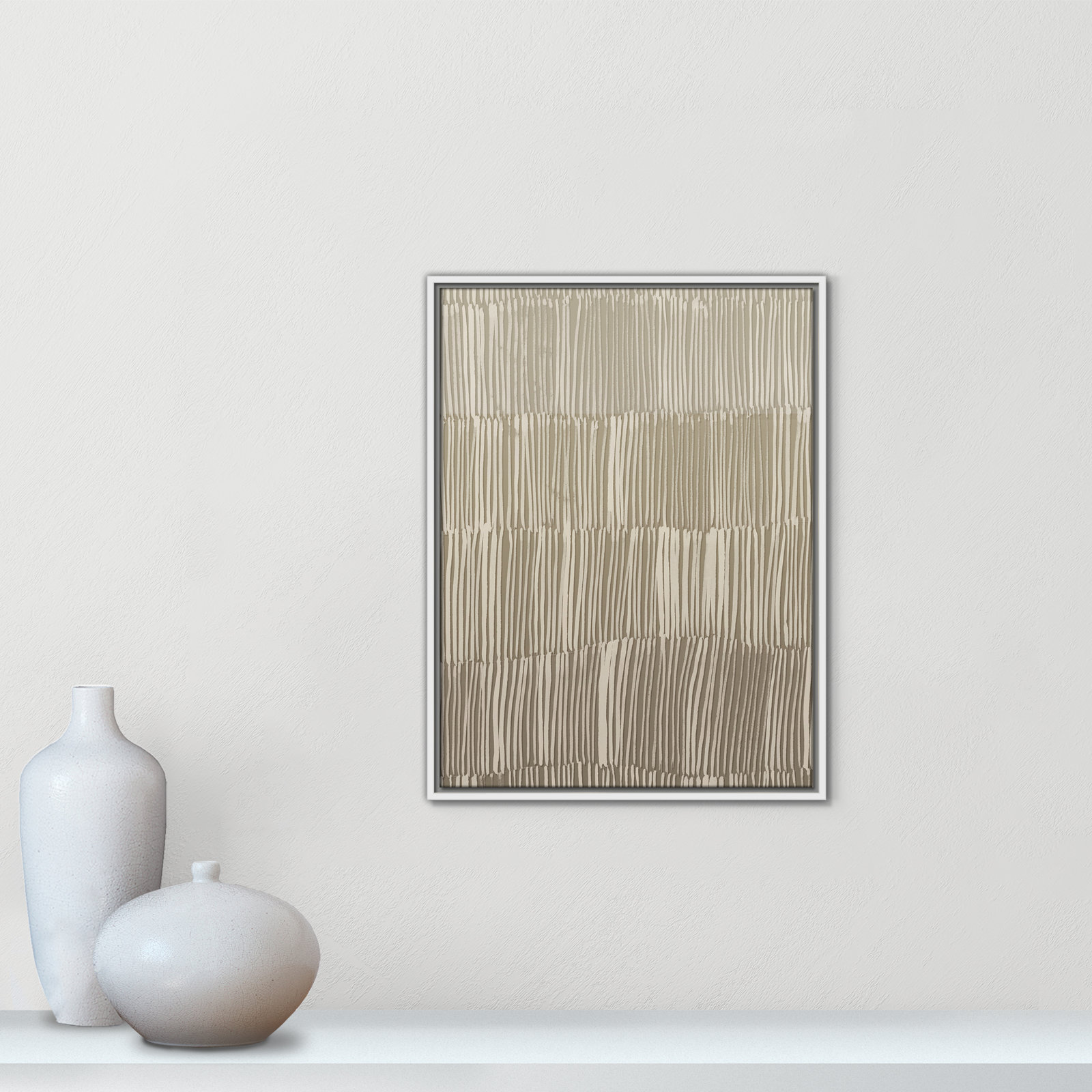 Linear Calm II Print by , 25.5" H x 19.5" W, White Floater