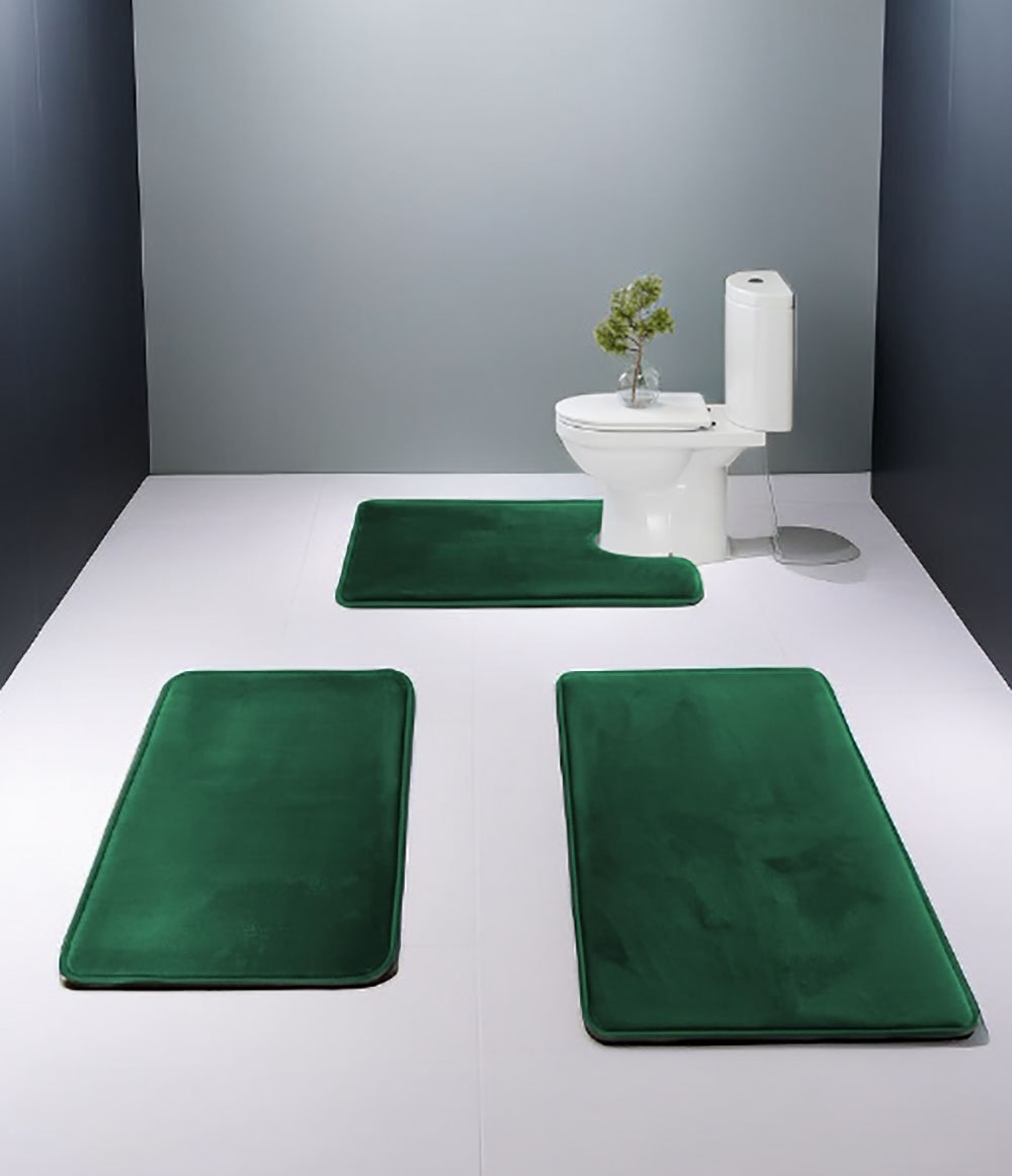 Memory Foam Bath Mat Set, 2 Piece Soft Bathroom Rugs,17X24 and 24X20.4  U-Shaped