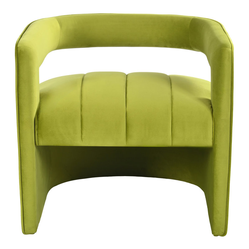 Fauteuil d'appoint incurvé de luxe avec revêtement en velours pour un style sans assemblage, ergonomique et élégant