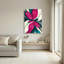 Motif floral abstrait, reproduction d'art sur toile tendue sur toile, ensemble de 1-146536439