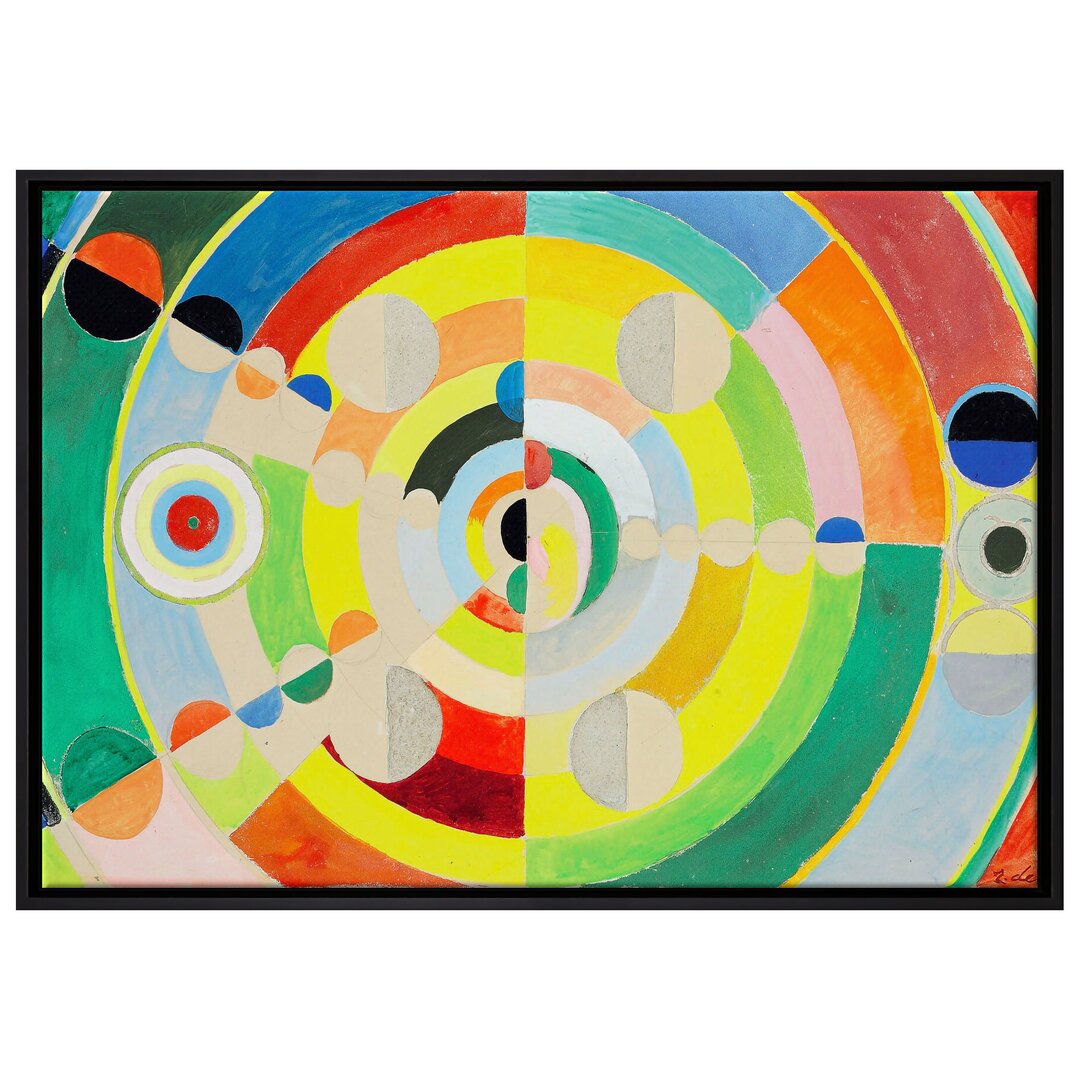 Gerahmter Kunstdruck Leinwandbild Scheiben-Relief von Robert Delaunay