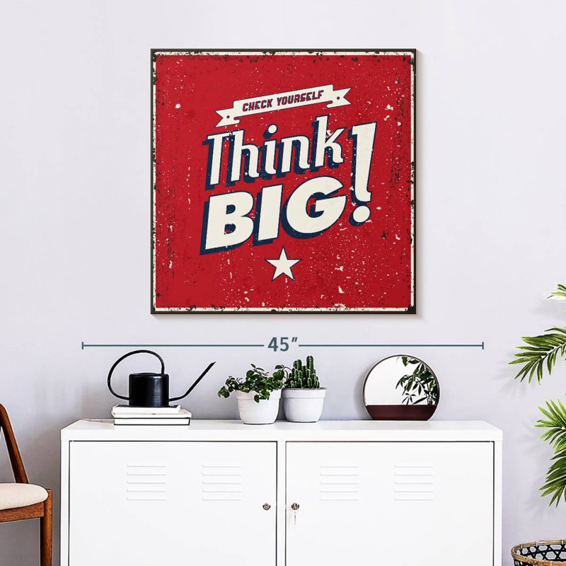 Think Big Typography, 30" H x 30" W