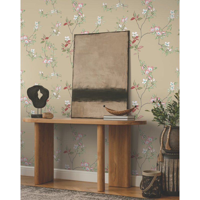 Papier peint April Blossom Cobalt, Beige