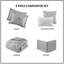 Ensemble d'édredon en coton 6 pièces gris-119922222