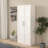 White 2-door 3 Wardrobe & Kitchen Cabinet, 4 Compartments, And Practical With 3 Partitions, Storage Crafted Using Strong Materials, Easy To Clean Promptly Completely