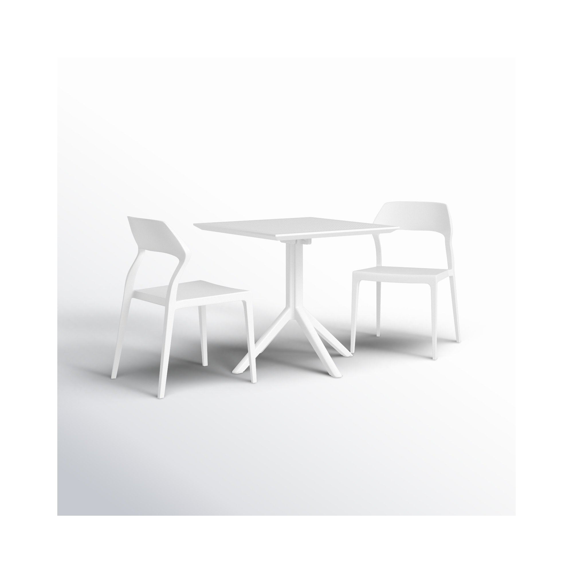 Farrah Square 2 - Person Bistro Set, White