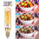 T25 Tubular Edison Bulbs, Dimmable T6 LED Bulb, E12 Candelabra Bulb, 4.5W, Amber Warm Glass