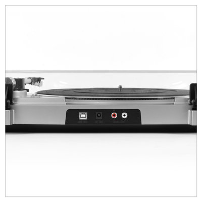 Pro USB Decorative Record Player with 2-Speed Turntable and Dust Cover