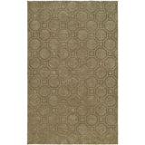 Wool Geometric Area Rug in Beige
