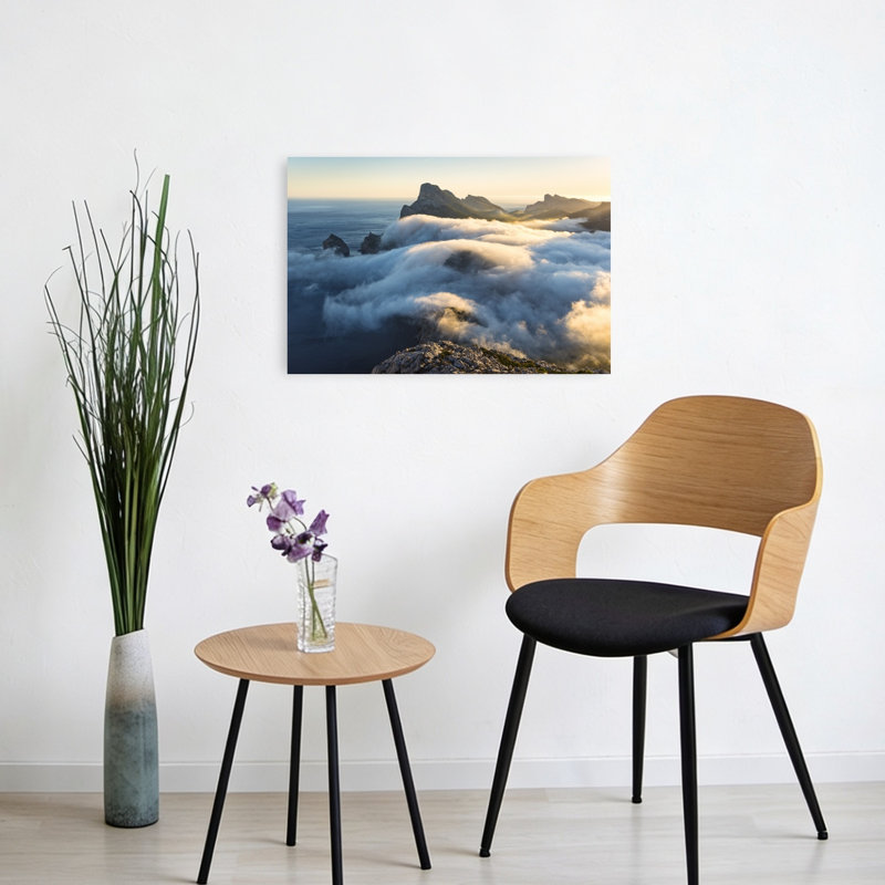 «Fog Wave», impression de paysage côtier abstrait, H 16 po x l 24 po