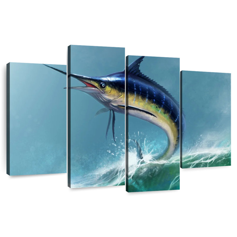 Brampt Leaping Marlin, 54" H x 84" W
