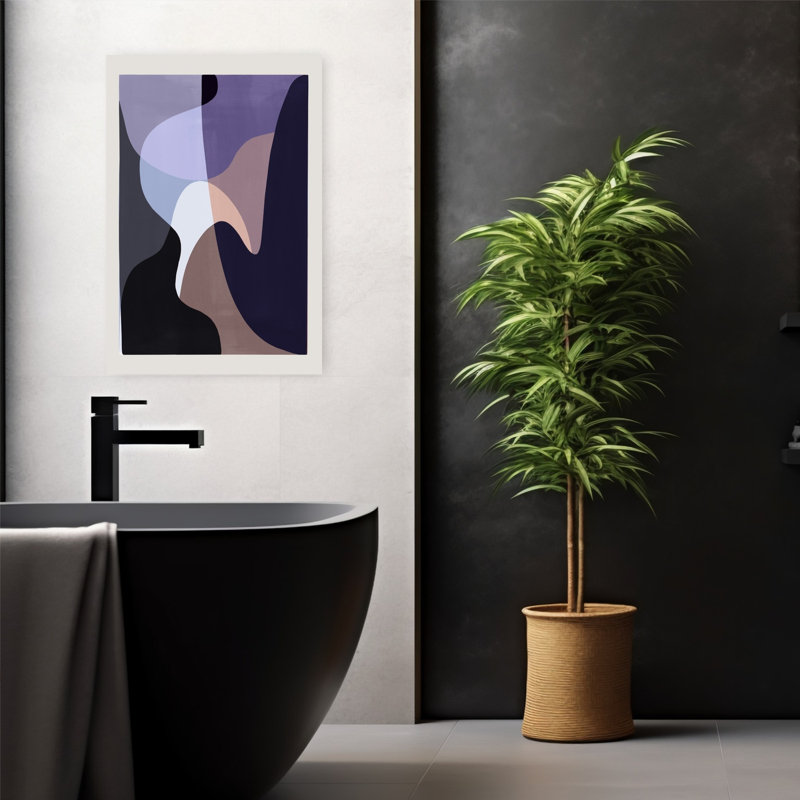 Art contemporain abstrait géométrique, H 24 po x l 16 po