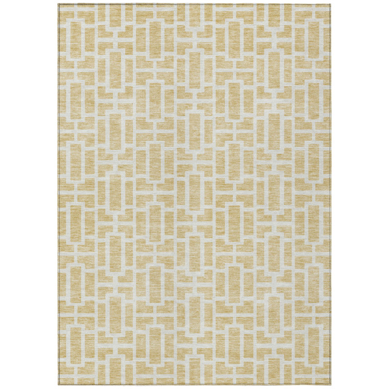 Tapis intérieur / extérieur géométrique lavable 5 pi x 8 pi