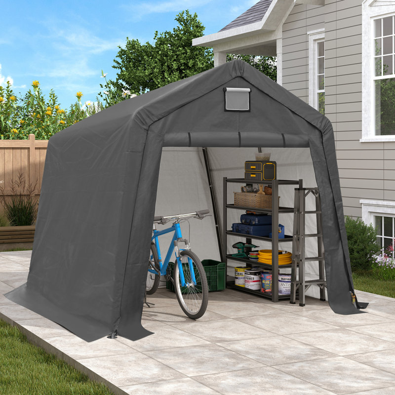 10FT*10FT Outdoor Storage Shelter Shed - Heavy Duty Storage Tent with Roll-up Ventilated Windows, 10FT*10FT