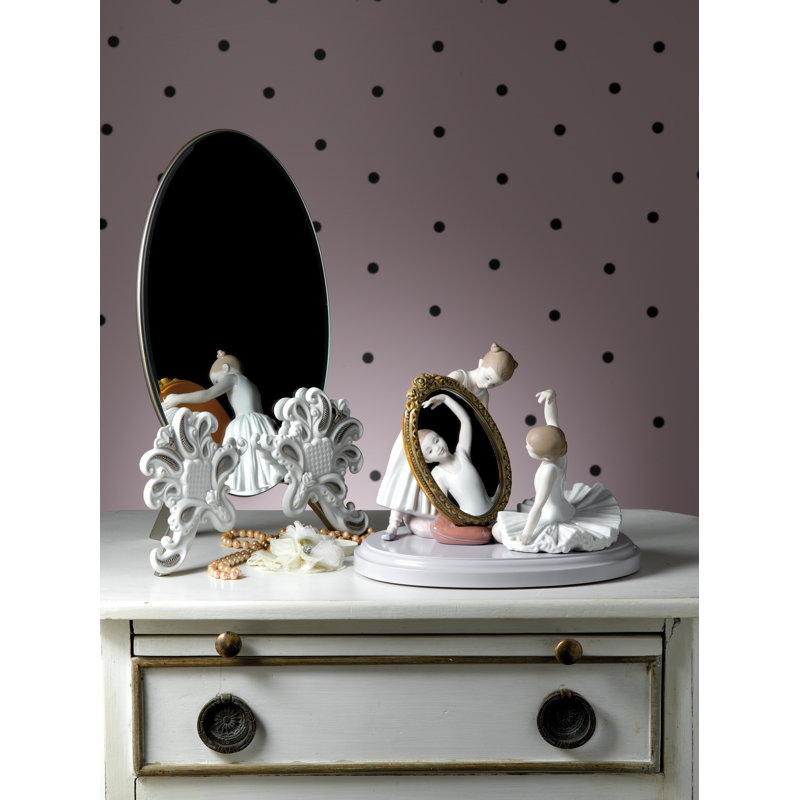 Vanity Mirror, White/Silver