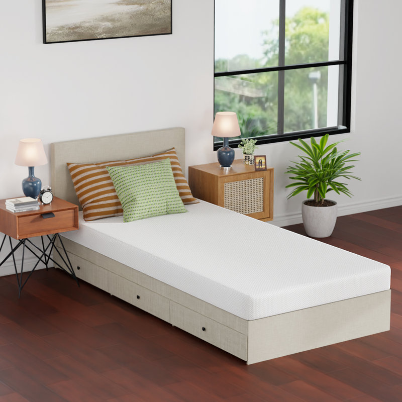 Borrayo 5'' Medium = Side, Back & Stomach Sleepers Gel Memory Foam Mattress, Twin