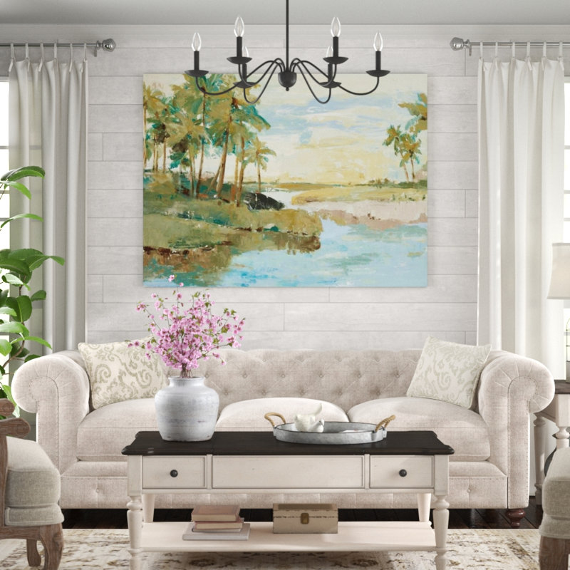 Sara Brown " Tropical Island " by Sara Brown, Outdoor, 45" H x 60" W x 1.5" D