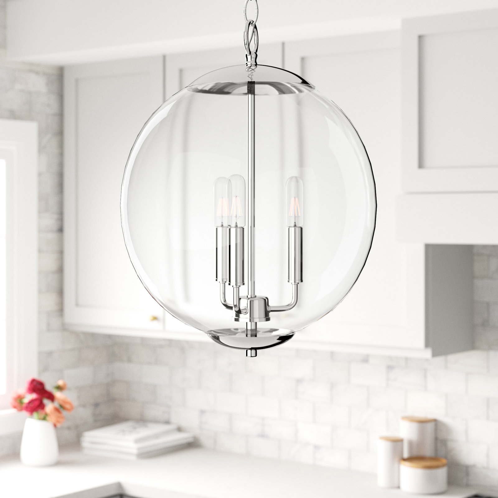 Patterson Chandelier, Chrome