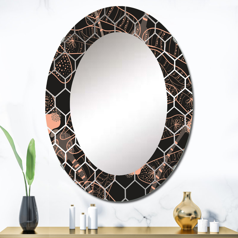 Miroir mural bohème et éclectique Folk Art, 36 po x 24 po