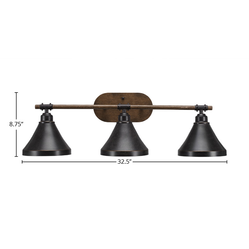 Barre d'éclairage 3 lumières Blacksmith