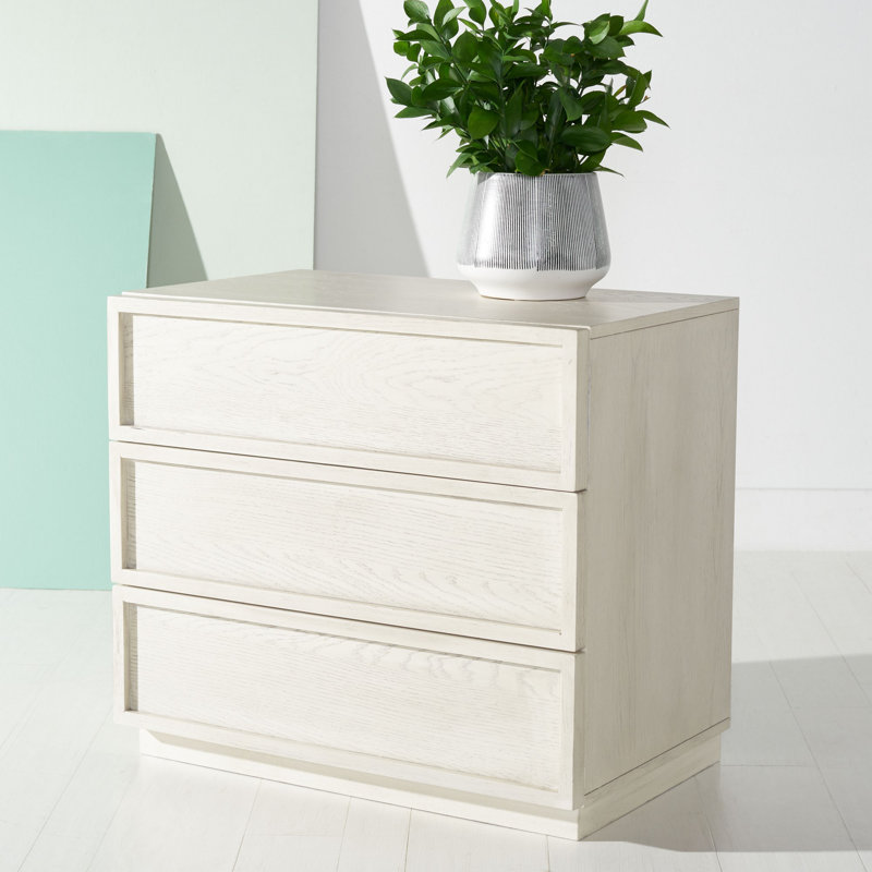Commode 3 tiroirs Hudson, Blanchies