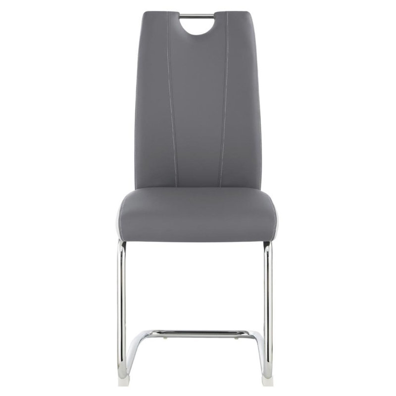 Ao Polyurethane Side Chair in Grey/White Set of 4