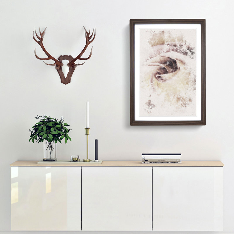 Pale Pink Rose - Framed Print, 33cm H x 24cm W x 2cm D, Walnut Framed