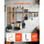 Porte-outils de jardin à fixation murale de 68 pouces 450 lb Garage Organiser