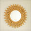 Miroir mural rond 24 po avec chanvre Solana