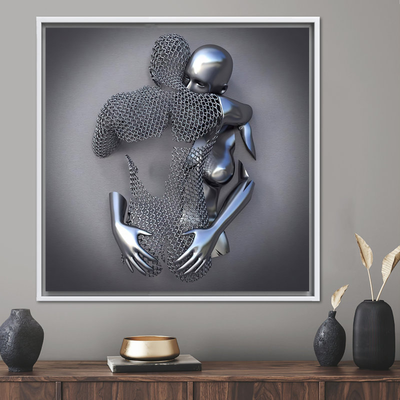 Print on Canvas, 20 cm H x 20 cm W, Framed Print without Mat, White