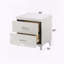 White Finish Nightstand with Dovetail Drawer & Metal Glide