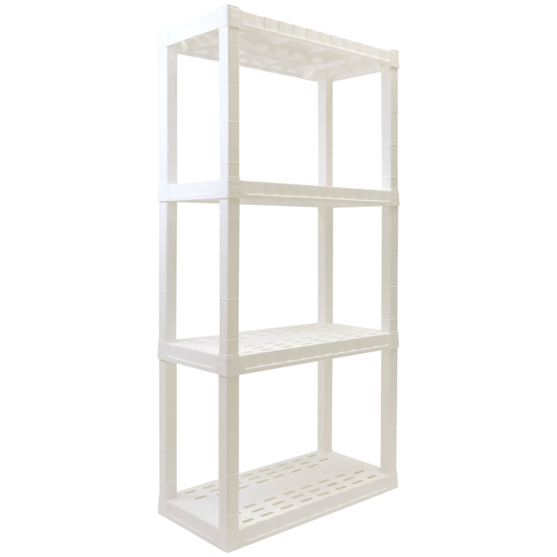 Oskar Heavy Duty 4-Tier Storage Shelf, White