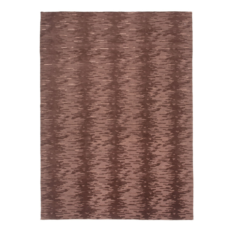 Brown Contemporary Wool Art Silk Blend Rug - 10'1" x 13'10"