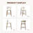 Upholstered Counter Stool with Solid Metal Frame-183321496